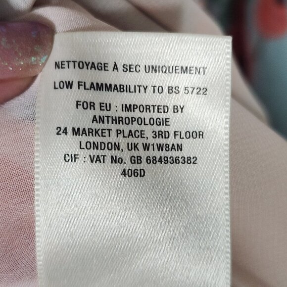 {Anthro} Paper Crown + Rifle Paper Co. Fluttered Blooms Swing Dress Oversized S - Picture 10 of 16